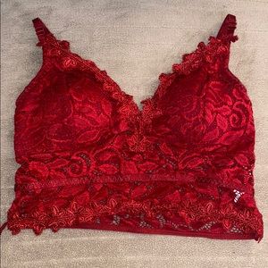 Red padded bralette